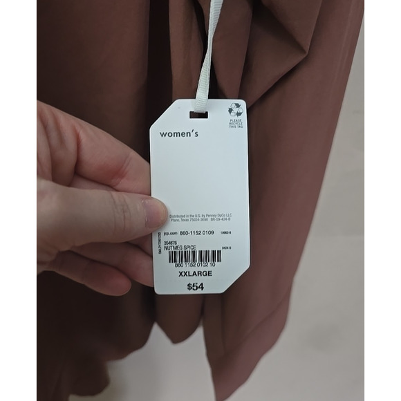 NWT Stylus Mauve Pink Pocket Long Sleeve Casual Button Down Shirt Womans Sz 2XL - Picture 4 of 6